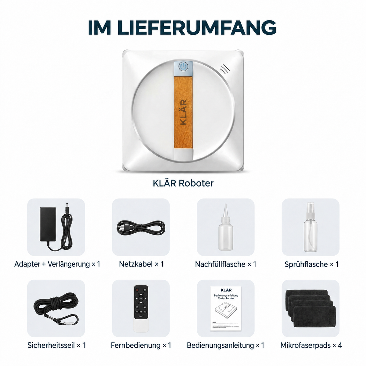 KLÄR Max – Lieferumfang
