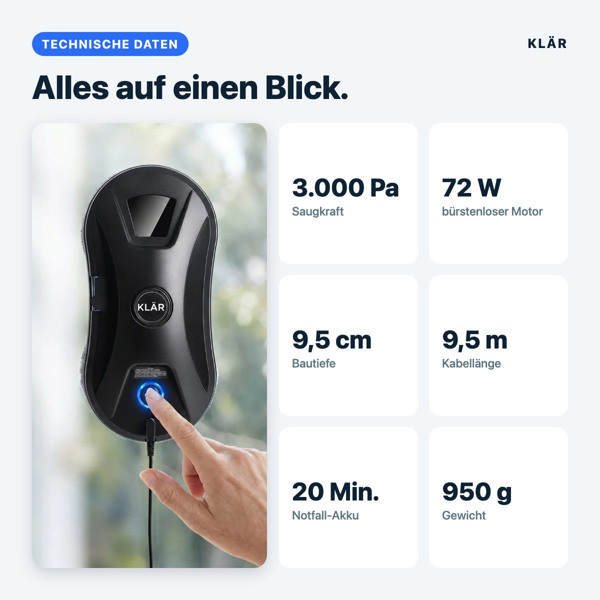 KLÄR Connect – technische Daten