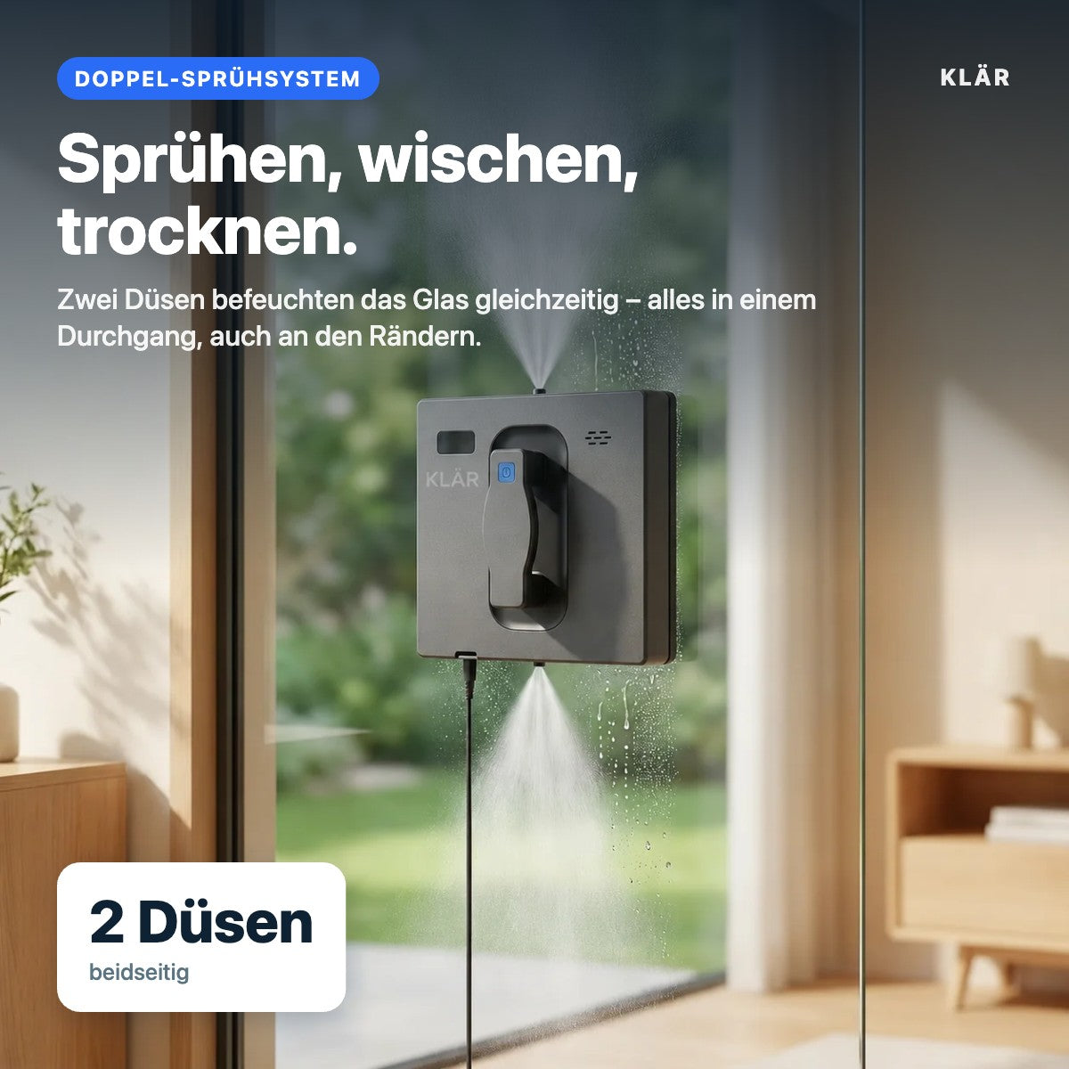 KLÄR Duo – doppeltes Sprühsystem