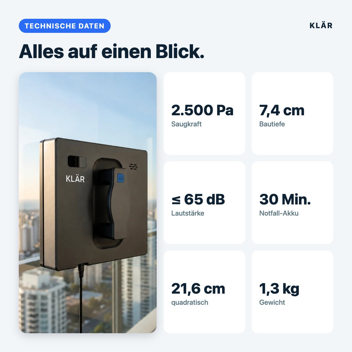 KLÄR Duo – technische Daten