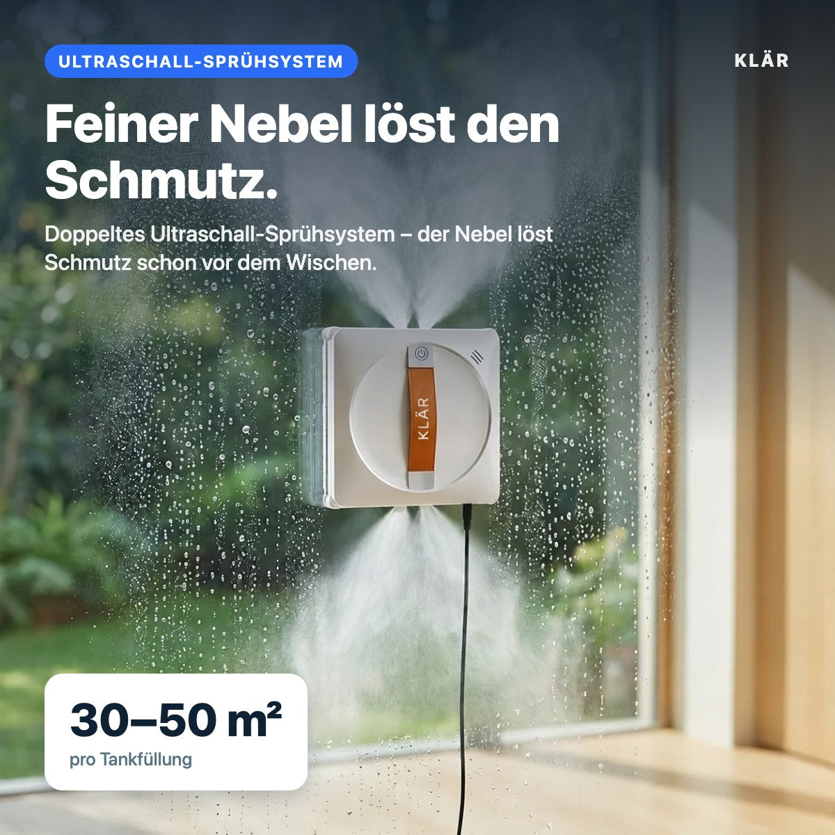 KLÄR Max – Ultraschall-Sprühsystem