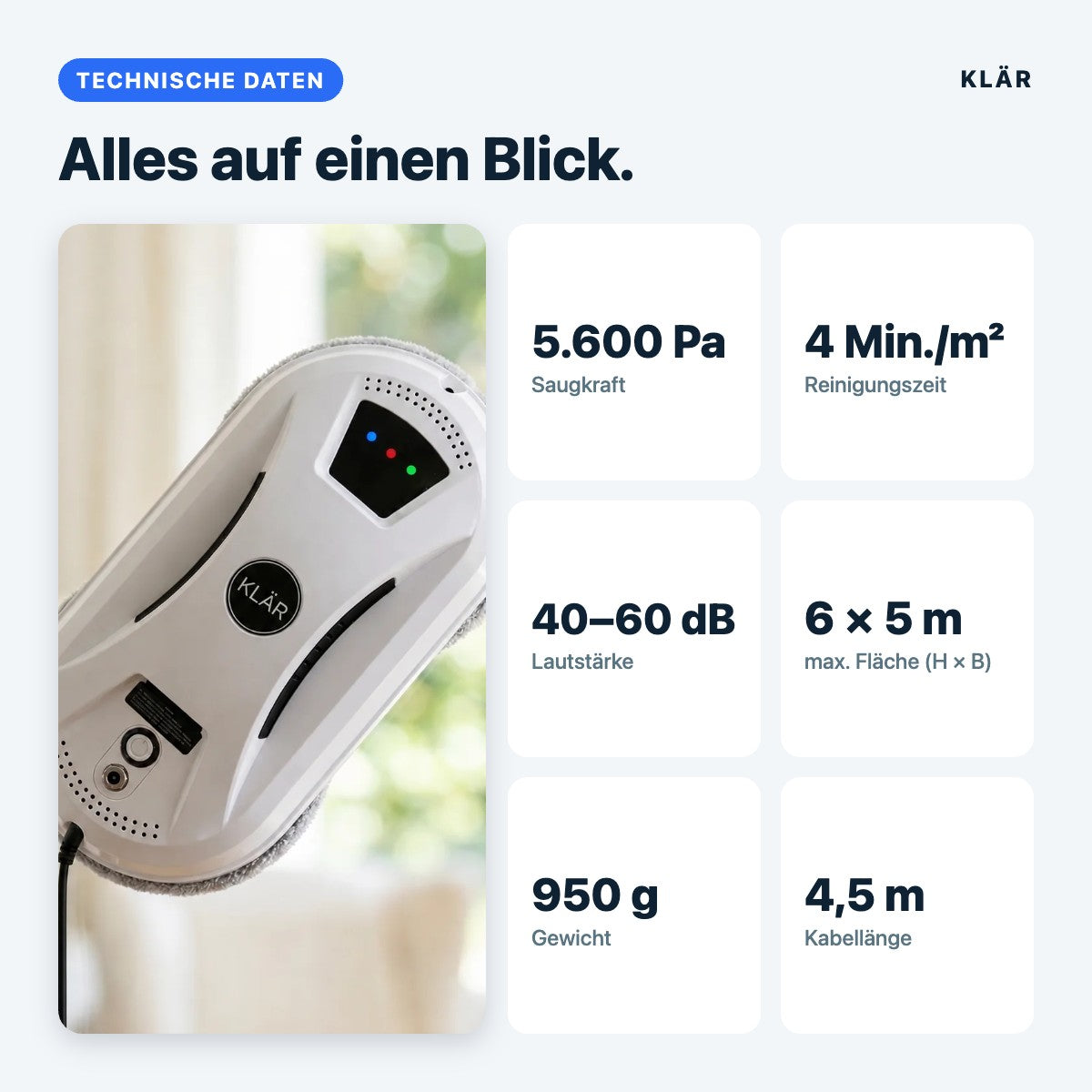 KLÄR S1 – technische Daten